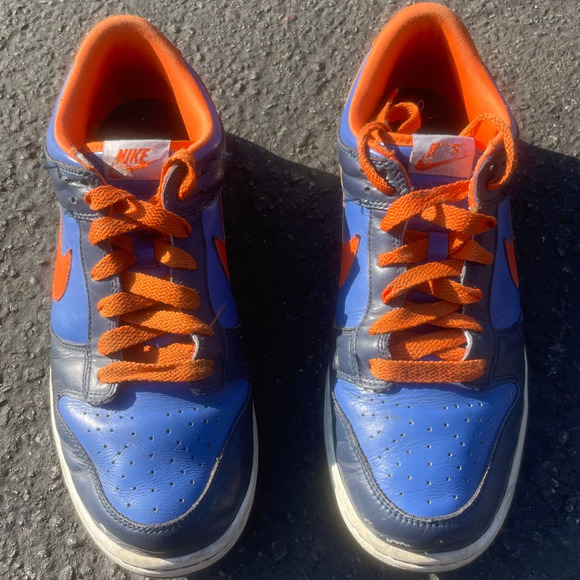 *RARE* BANNED LAME Nike iD Dunk Low 2008 316143-991 Navy Orange - Picture 3 of 5
